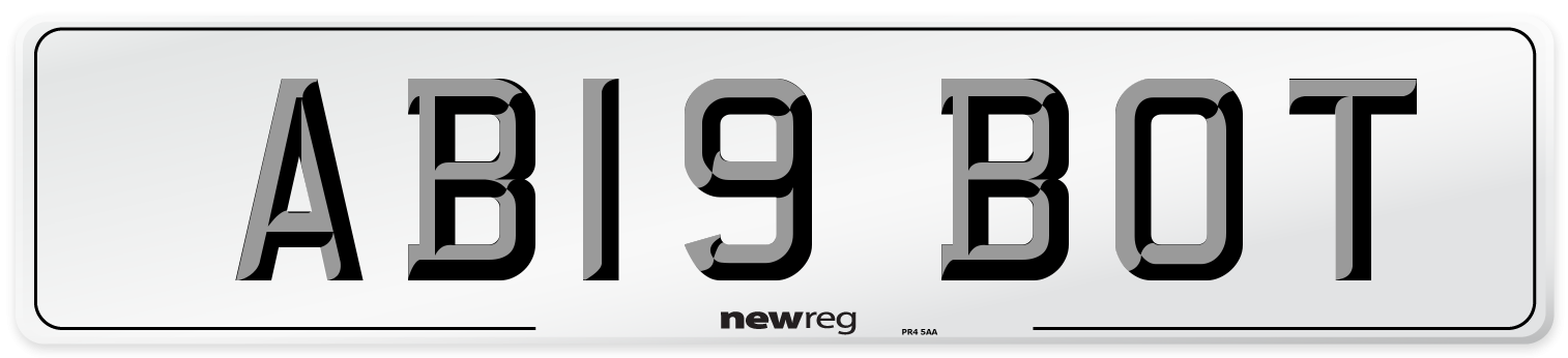 AB19 BOT Number Plate from New Reg
